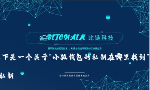 為了符合您的需求，以下是一個關(guān)于“小狐錢包的私鑰在哪里找到”的和相關(guān)內(nèi)容的概述。

如何找到小狐錢包的私鑰
